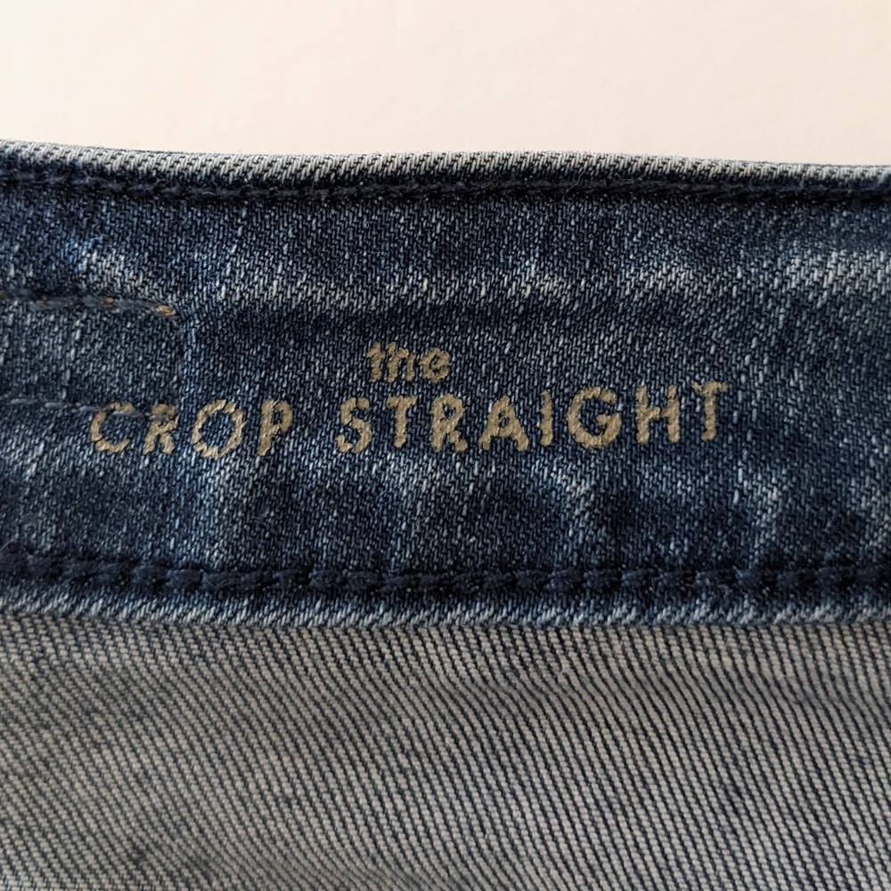Liverpool Jeans Blue Denim Straight Leg Button Front Crop Size 2 - Picture 9 of 17